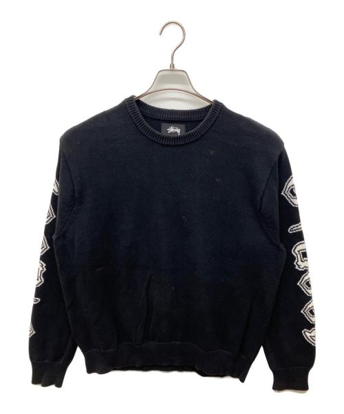 stussy（ステューシー）stussy (ステューシー) Sleeve Logo Sweater ブラック サイズ:Ｌの古着・服飾アイテム