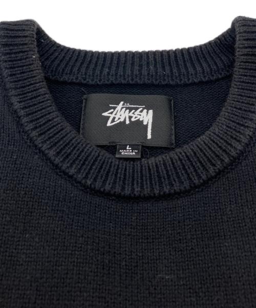 stussy（ステューシー）stussy (ステューシー) Sleeve Logo Sweater ブラック サイズ:Ｌの古着・服飾アイテム