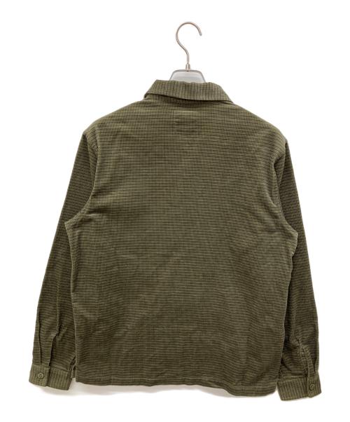 GRAMICCI（グラミチ）GRAMICCI (グラミチ) GRID CORD ZIP SHIRT カーキ サイズ:Mの古着・服飾アイテム