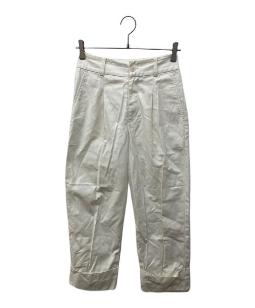 LAUREN RALPH LAUREN（ローレン ラルフ ローレン）LAUREN RALPH LAUREN (ローレン ラルフ ローレン) タックパンツ アイボリーの古着・服飾アイテム