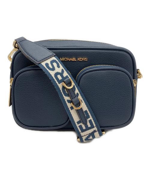 MICHAEL KORS（マイケルコース）MICHAEL KORS (マイケルコース) レザーポケットクロスボディ ウィズアタッチミディアム ネイビーの古着・服飾アイテム