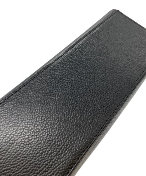 Yves Saint Laurent（イヴサンローラン）Yves Saint Laurent (イヴサンローラン) トップハンドル YSLロゴ レザ－ハンドバッグ ブラックの古着・服飾アイテム
