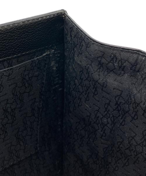 Yves Saint Laurent（イヴサンローラン）Yves Saint Laurent (イヴサンローラン) トップハンドル YSLロゴ レザ－ハンドバッグ ブラックの古着・服飾アイテム
