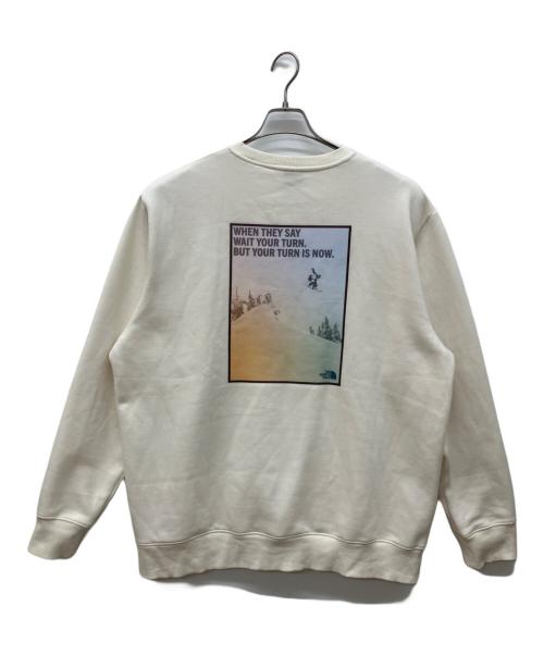THE NORTH FACE（ザ ノース フェイス）THE NORTH FACE (ザ ノース フェイス) プリントスウェットシャツ ホワイト サイズ:XXLの古着・服飾アイテム