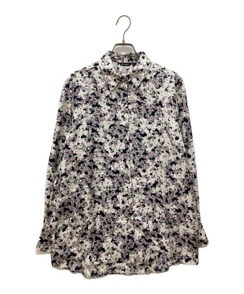 marimekko（マリメッコ）marimekko (マリメッコ) シルク総柄シャツ ブラック サイズ:Mの古着・服飾アイテム