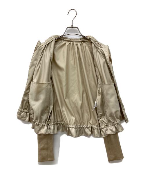 Adam et Rope（アダム エ ロペ）Adam et Rope (アダム エ ロペ) ギャザーネックショートブルゾン ブラウン サイズ:FREEの古着・服飾アイテム