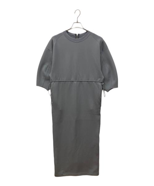 Adam et Rope（アダム エ ロペ）Adam et Rope (アダム エ ロペ) ハーフスリーブドロストワンピース グレー サイズ:FREEの古着・服飾アイテム