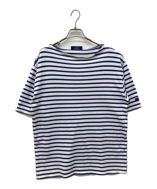 SAINT JAMES（セントジェームス）SAINT JAMES (セントジェームス) バスクシャツ ブルー×ホワイト サイズ:-の古着・服飾アイテム