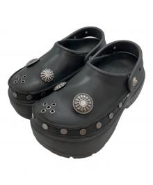 crocs×atmos pink（クロックス×アトモスピンク）の古着「Stomp Embellished Clog」｜ブラック