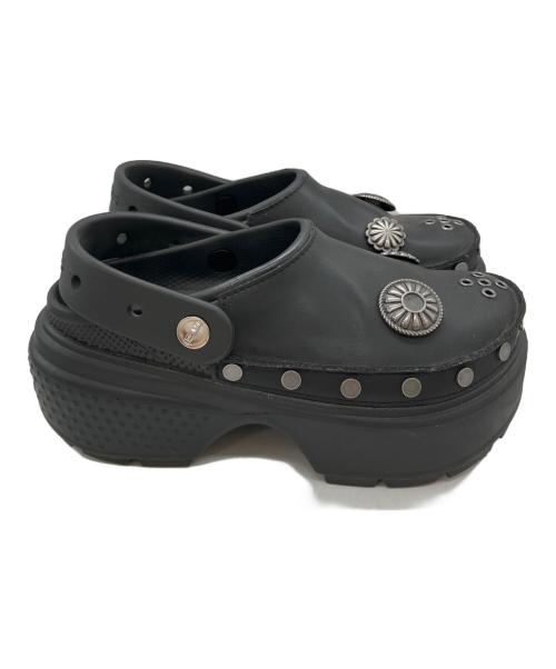crocs（クロックス）crocs (クロックス) atmos pink (アトモスピンク) Stomp Embellished Clog ブラック サイズ:7の古着・服飾アイテム