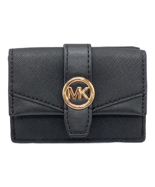 MICHAEL KORS（マイケルコース）MICHAEL KORS (マイケルコース) GREENWICH フラップ トライフォールド エクストラスモール ブラックの古着・服飾アイテム