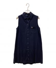 FRED PERRY（フレッドペリー）の古着「Button-Through Pique Shirt Dress」｜ブラック