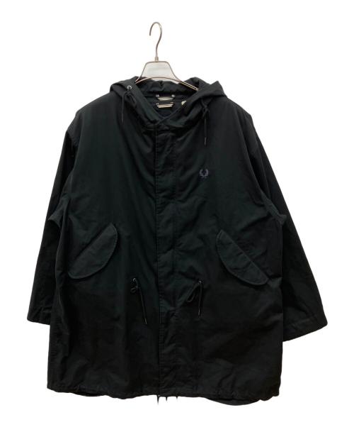 FRED PERRY（フレッドペリー）FRED PERRY (フレッドペリー) Oversized Fishtail Parka Jacket ブラック サイズ:Mの古着・服飾アイテム