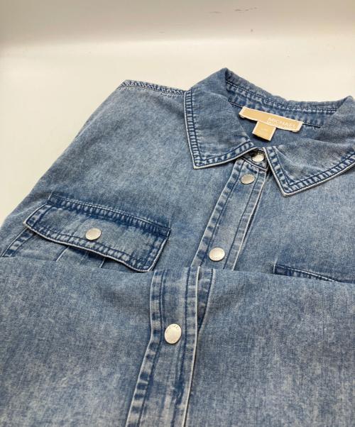 MICHAEL MICHAEL KORS（マイケル マイケルコース）MICHAEL MICHAEL KORS (マイケル マイケルコース) デニムシャツワンピース ブルー サイズ:Ｌの古着・服飾アイテム