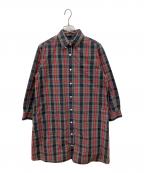 FRED PERRYフレッドペリー）の古着「チェックシャツワンピース」｜レッド