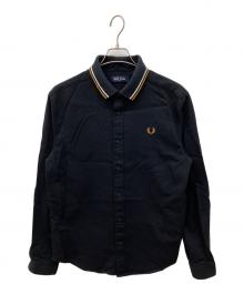 FRED PERRY（フレッドペリー）の古着「Polo Collar Woven Pique Shirt」｜ブラック