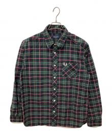 FRED PERRY（フレッドペリー）の古着「チェックシャツ」｜グリーン