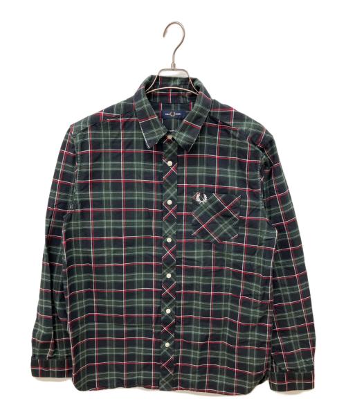 FRED PERRY（フレッドペリー）FRED PERRY (フレッドペリー) チェックシャツ グリーン サイズ:Lの古着・服飾アイテム