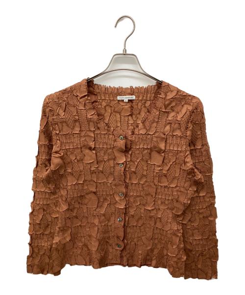 yoshiki hishinuma（ヨシキ・ヒシヌマ）yoshiki hishinuma (ヨシキ・ヒシヌマ) シワ加工シャツ ブラウン サイズ:4の古着・服飾アイテム