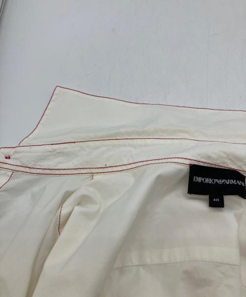 EMPORIO ARMANI（エンポリオ アルマーニ）EMPORIO ARMANI (エンポリオ アルマーニ) ボウタイシャツ ホワイト サイズ:40の古着・服飾アイテム