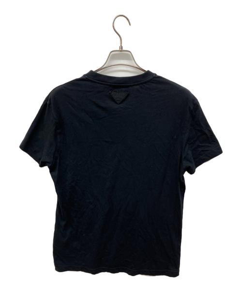 PRADA（プラダ）PRADA (プラダ) Vネック半袖カットソー　Tシャツ ブラック サイズ:Ｌの古着・服飾アイテム