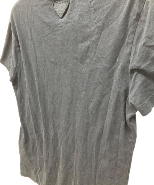 PRADA（プラダ）PRADA (プラダ) Vネック半袖カットソー　Tシャツ ブラック サイズ:Ｌの古着・服飾アイテム