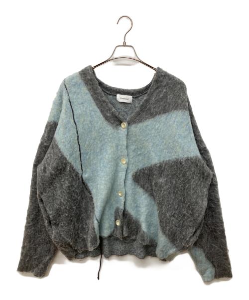 Knuth Marf（クヌースマーフ）Knuth Marf (クヌースマーフ) accent mohair cardigan グレー×ブルー サイズ:FREEの古着・服飾アイテム