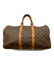 LOUIS VUITTON（ルイ ヴィトン）の古着「キーポル50 モノグラム トラベルバッグ」｜ブラウン