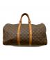 LOUIS VUITTON（ルイ ヴィトン）の古着「キーポル50 モノグラム トラベルバッグ」｜ブラウン