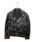 ZARA（ザラ）の古着「ラムレザーダブルライダースジャケット」｜ブラック