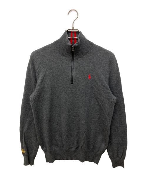 POLO RALPH LAUREN（ポロ・ラルフローレン）POLO RALPH LAUREN (ポロ・ラルフローレン) ハーフジップニット グレー サイズ:Mの古着・服飾アイテム