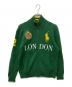 POLO RALPH LAUREN（ポロ・ラルフローレン）の古着「ビックポニー LONDON刺繍ジップアップニット」｜グリーン