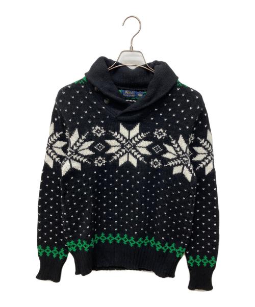 POLO RALPH LAUREN（ポロ・ラルフローレン）POLO RALPH LAUREN (ポロ・ラルフローレン) ニットパーカー ブラック サイズ:Ｓの古着・服飾アイテム
