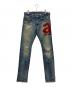 Andy Warhol by HYSTERIC GLAMOUR（アンディーウォーホルバイヒステリックグラマー）の古着「スタッズデニムパンツ」｜インディゴ