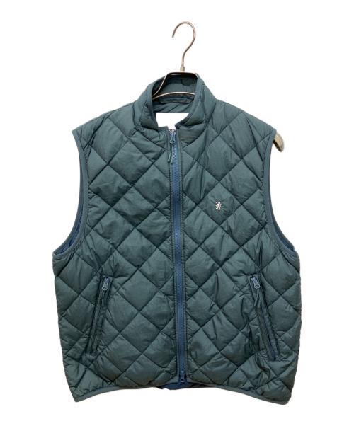 Gymphlex（ジムフレックス）Gymphlex (ジムフレックス) ダウンスタンドカラーベスト グリーン サイズ:Mの古着・服飾アイテム