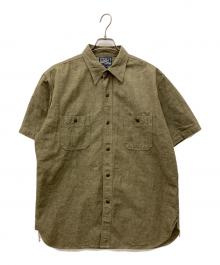 STUDIO D'ARTISAN（ステュディオダルチザン）の古着「半袖シャンブレーシャツ」｜オリーブ