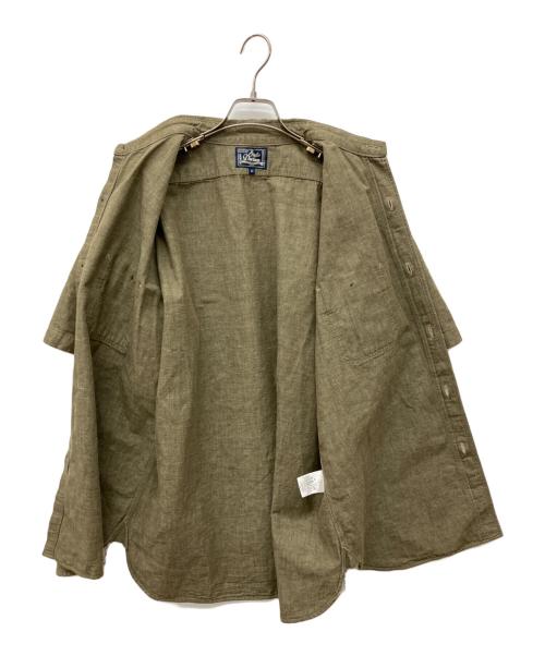 STUDIO D'ARTISAN（ステュディオダルチザン）STUDIO D'ARTISAN (ステュディオダルチザン) 半袖シャンブレーシャツ オリーブ サイズ:42の古着・服飾アイテム