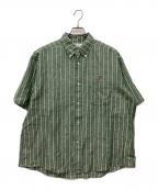 RADIALLラディアル）の古着「ストライプシャツ」｜グリーン