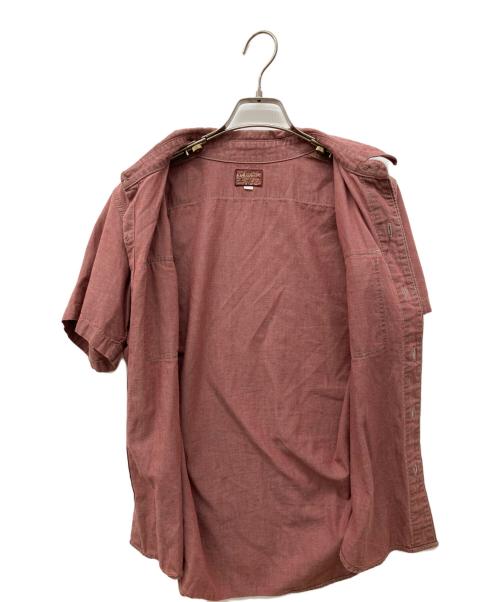 Deluxeware（デラックスウェア）Deluxeware (デラックスウェア) 半袖ワークシャツ レッド サイズ:Mの古着・服飾アイテム