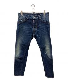 DSQUARED2（ディースクエアード）の古着「ダメージ加工スタッズデニムパンツ」｜インディゴ