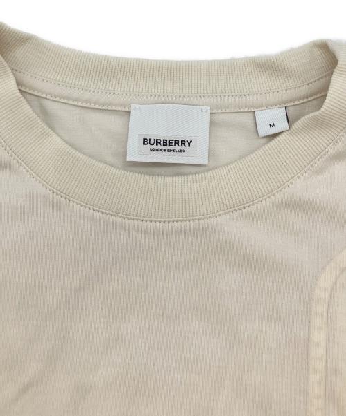 BURBERRY（バーバリー）BURBERRY (バーバリー) エンボスロゴ オーバーサイズ 半袖Tシャツ ホワイト サイズ:Ｍの古着・服飾アイテム