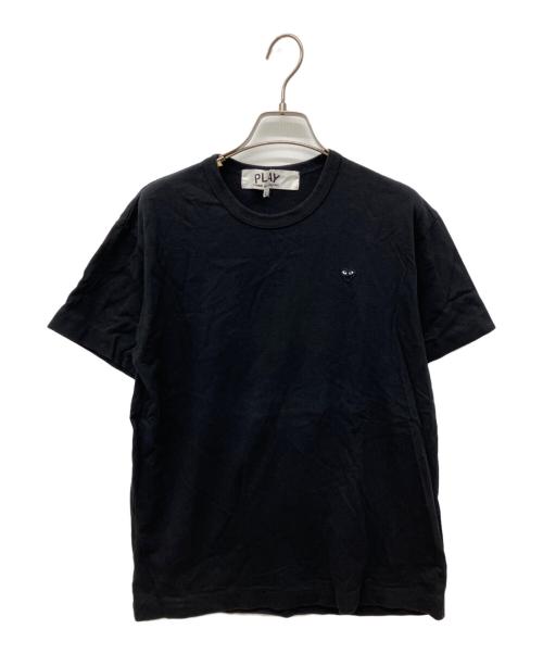 PLAY COMME des GARCONS（プレイコムデギャルソン）PLAY COMME des GARCONS (プレイコムデギャルソン) ワンポイント刺繍Tシャツ ブラック サイズ:Ｌの古着・服飾アイテム