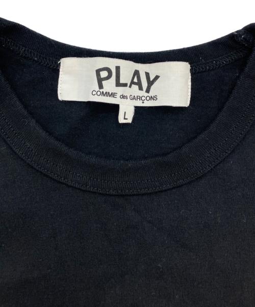 PLAY COMME des GARCONS（プレイコムデギャルソン）PLAY COMME des GARCONS (プレイコムデギャルソン) ワンポイント刺繍Tシャツ ブラック サイズ:Ｌの古着・服飾アイテム