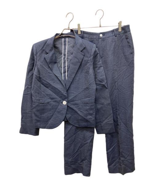 Aquascutum（アクアスキュータム）Aquascutum (アクアスキュータム) シルク混1Bセットアップスーツ ネイビー サイズ:8/8の古着・服飾アイテム