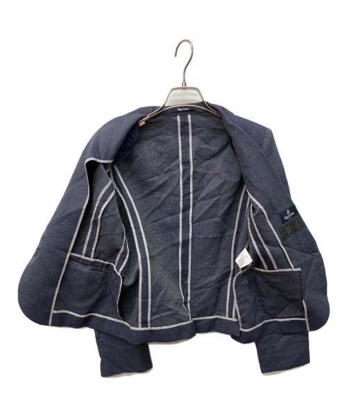 Aquascutum（アクアスキュータム）Aquascutum (アクアスキュータム) シルク混1Bセットアップスーツ ネイビー サイズ:8/8の古着・服飾アイテム