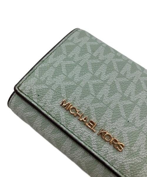 MICHAEL KORS（マイケルコース）MICHAEL KORS (マイケルコース) 3つ折り財布 グリーンの古着・服飾アイテム