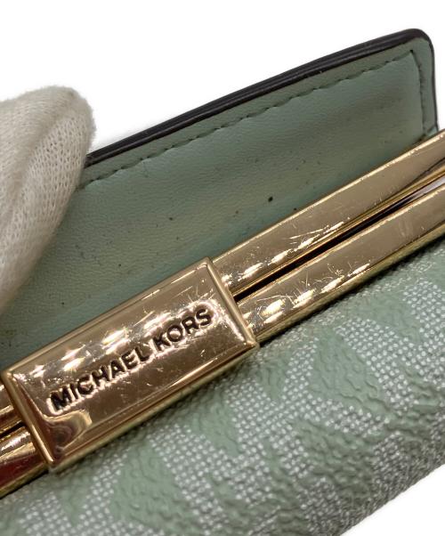 MICHAEL KORS（マイケルコース）MICHAEL KORS (マイケルコース) 3つ折り財布 グリーンの古着・服飾アイテム