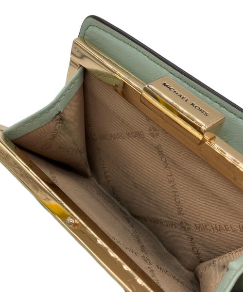 MICHAEL KORS（マイケルコース）MICHAEL KORS (マイケルコース) 3つ折り財布 グリーンの古着・服飾アイテム