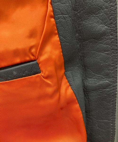 German Army（ドイツ軍）GERMAN ARMY (ドイツ軍) レザーフライトパイロットジャケット　リバーシブル OPTIジップ ネイビー サイズ:44の古着・服飾アイテム