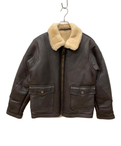 Willis&Geiger（ウィルスガイガー）Willis&Geiger (ウィルスガイガー) Ｍ444 ムートンジャケット ブラウン サイズ:38の古着・服飾アイテム